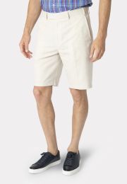 Buckland Tailored Fit Stone Cotton Linen Shorts