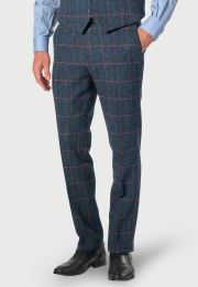 Tailored Fit Inverness Navy Check Harris Tweed&reg; Suit Trouser