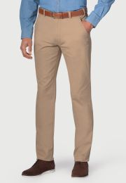 Regular and Tailored Fit Denver and Miami Sand Cotton Stretch Chinos