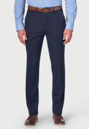 Regular and Tailored Fit Olney Airforce Blue Flannel Trousers
