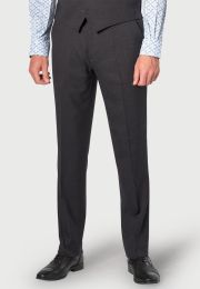 Tailored Fit Wells Charcoal Wool Blend Suit Trouser