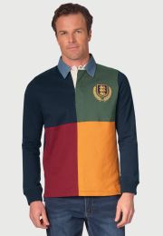 Wyre Navy, Wine and Forest Harlequin Rugby Shirt