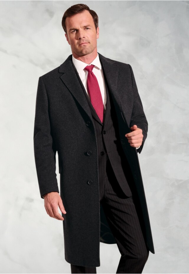 Bond Grey Wool Cashmere Overcoat