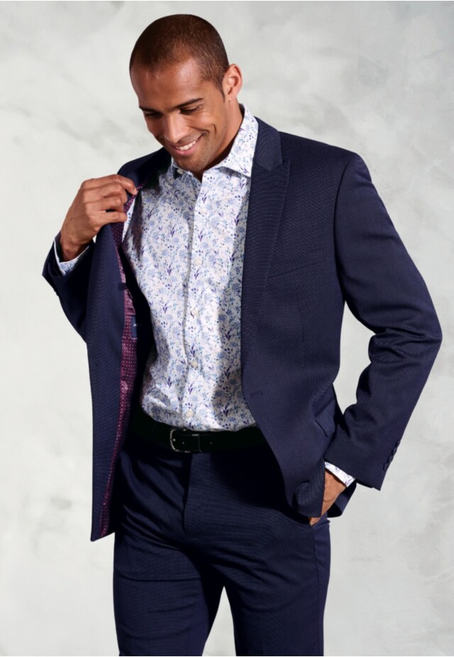 Tailored Fit Pegasus Navy Pindot Washable Suit