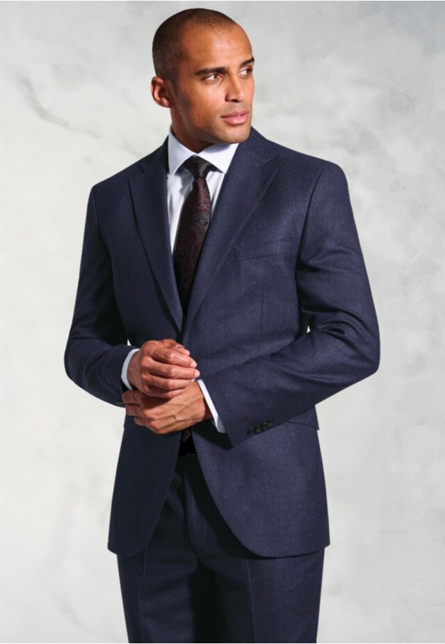 Tailored Fit Scott Navy Italian Wool Suit