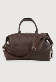 Brown Grain Leather Holdall