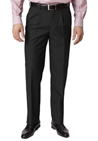 Regular Fit Black Branmarket Wool Blend Trousers