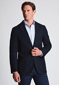 Tailored Fit Crowcombe Navy Cotton Moleskin Jacket