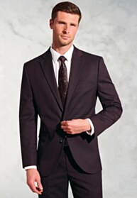 Tailored Fit Hansen Burgundy Flannel Suit Jacket