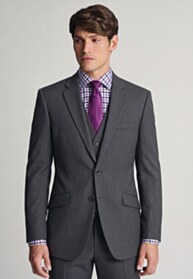 Tailored Fit Aldwych Mid Grey Washable Suit - Waistcoat Optional
