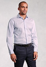 Tailored Fit Sky Blue Floral Jacquard 'Occasion' Shirt
