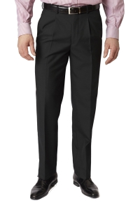 Regular Fit Black Branmarket Wool Blend Trousers