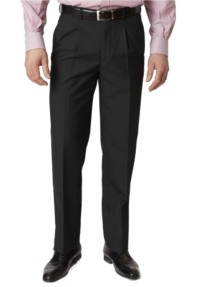 Regular Fit Black Branmarket Wool Blend Trousers