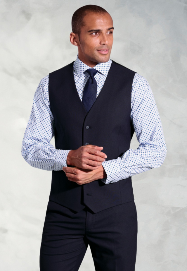 Tailored Fit Navy Waistcoat